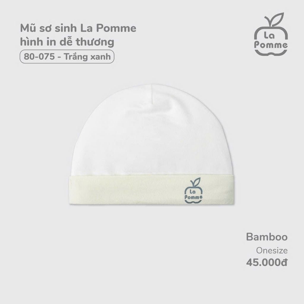  LA POMME - Mũ sơ sinh hình in dễ thương 
