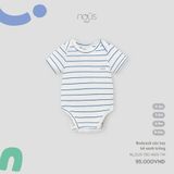  NOUS - Bodysuit cộc tay kẻ xanh trắng 