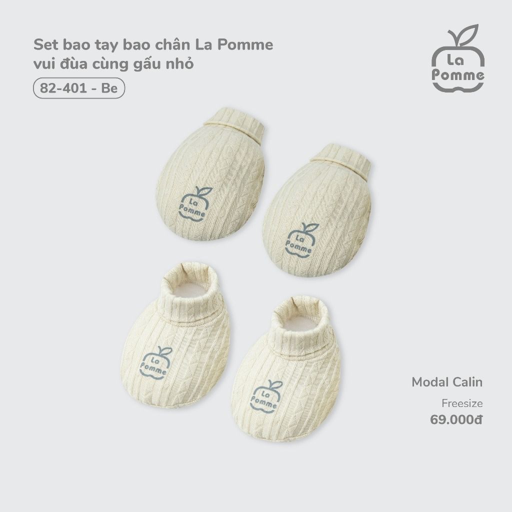  LA POMME - Set bao tay bao chân vui đùa cùng gấu nhỏ 