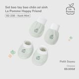  LA POMME - Set bao tay bao chân sơ sinh Happy Friend 