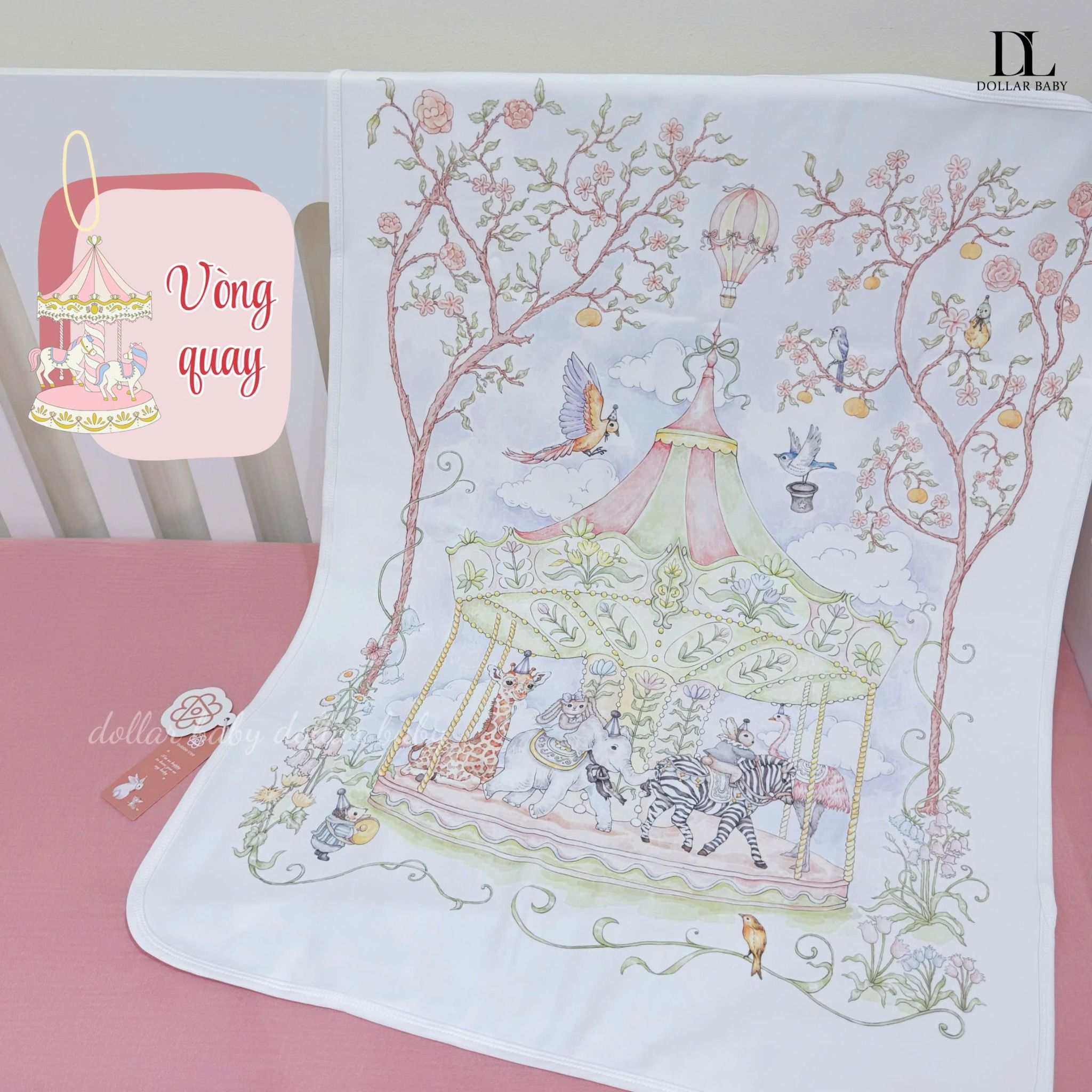  Thảm Nằm Chống Thấm 4 Lớp Classic Puure Cotton Bubble Tree - 70x90cm 