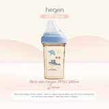  Bình sữa Hegen PPSU Hoạ Tiết - Blue 