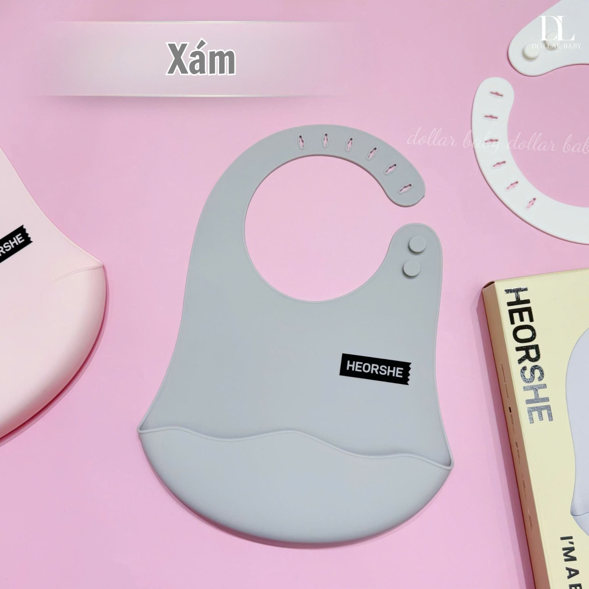  HEORSHE - Yếm Ăn Dặm Silicone 