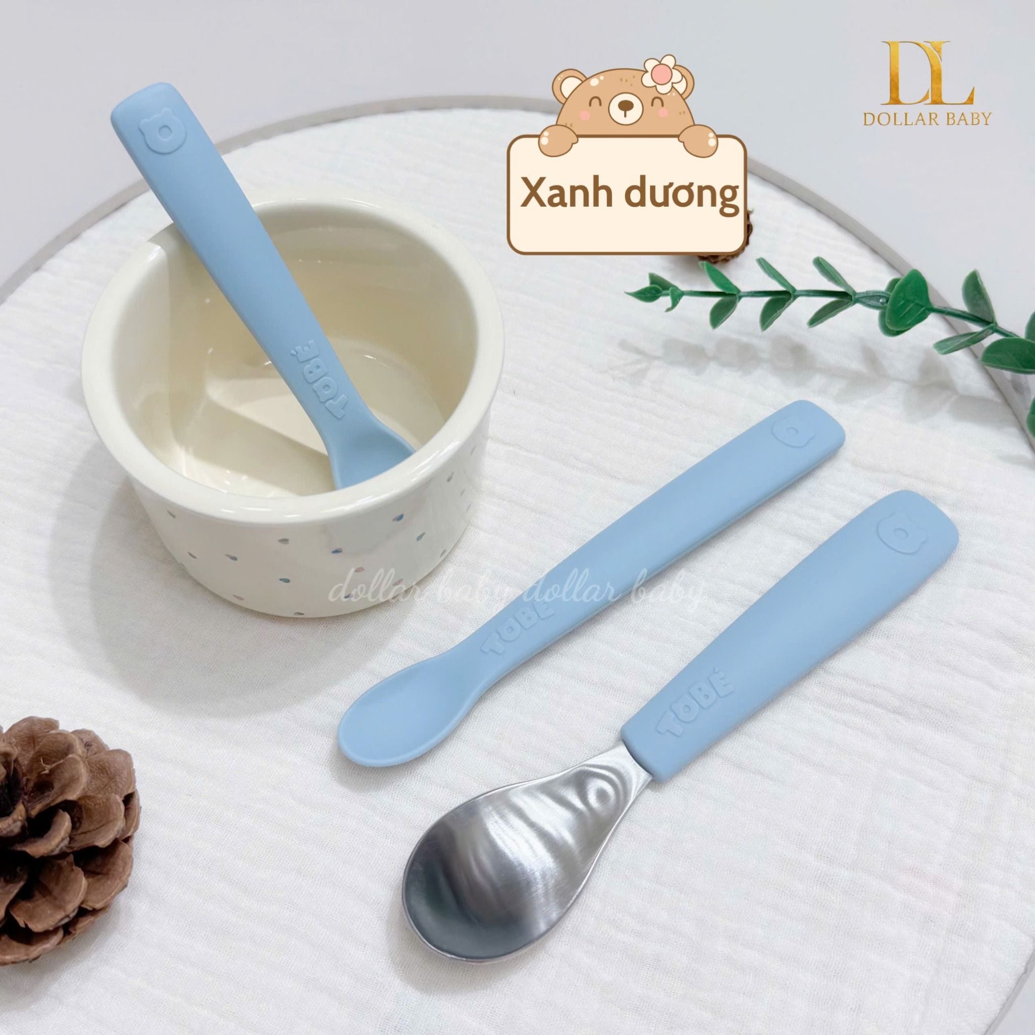  Bộ 3 Thìa Ăn Dặm Silicone Tobe MS 3211 