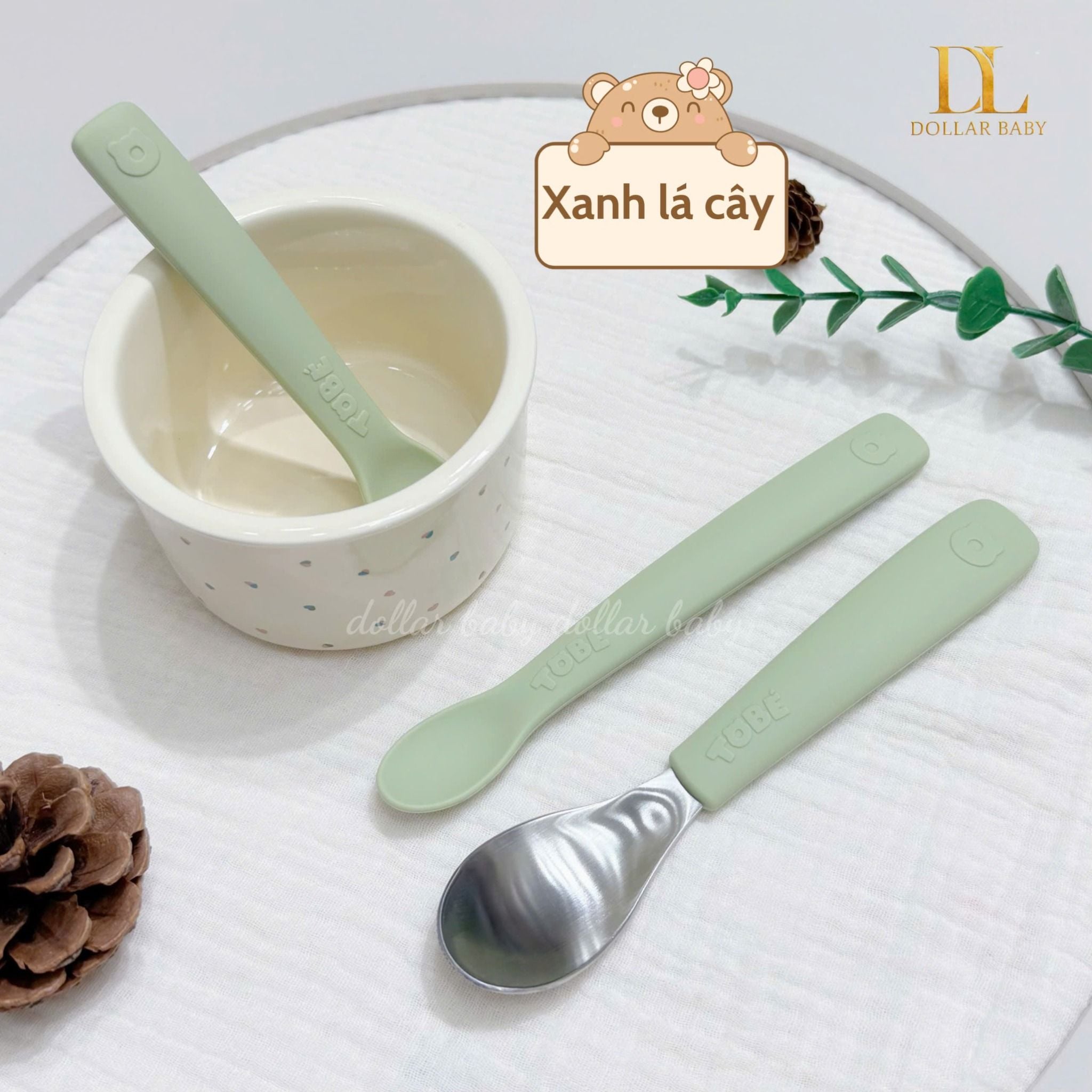  Bộ 3 Thìa Ăn Dặm Silicone Tobe MS 3211 