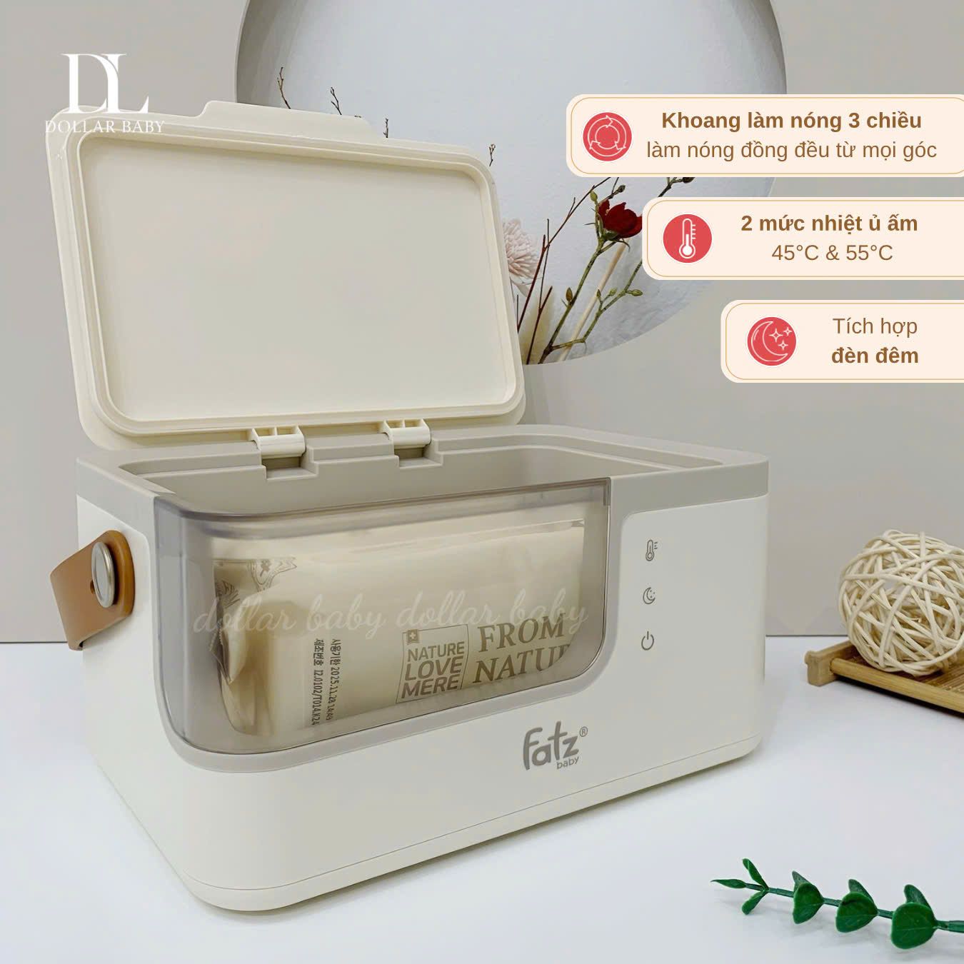  FATZ BABY - Máy Ủ Ấm Khăn Ướt Đa Chiều Cho Bé - Warm 6 