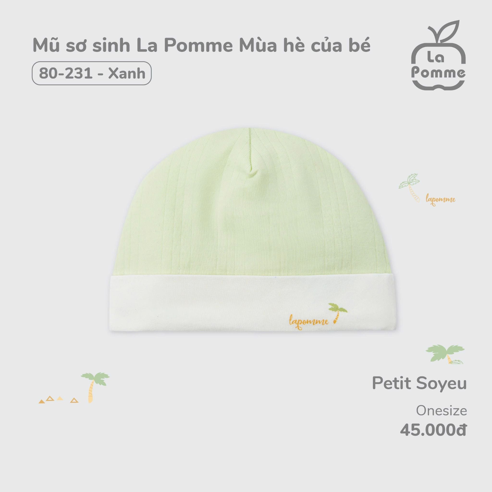  LA POMME - Mũ sơ sinh mùa hè của bé 