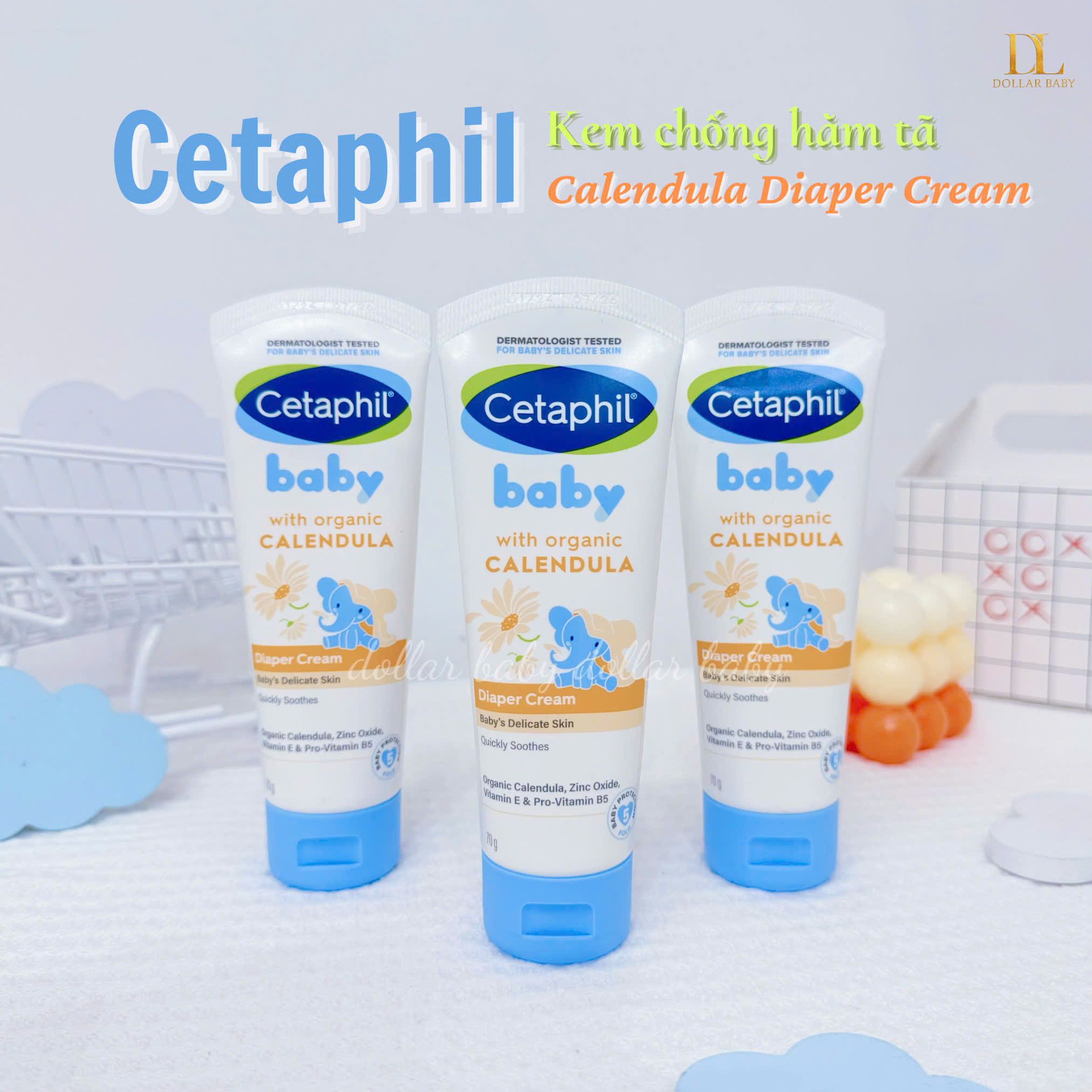  Kem Làm Dịu & Phòng Ngừa Hăm Tã - CETAPHIL BABY DIAPER CREAM Với Hoa Cúc Hữu Cơ 