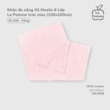  Khăn Đa Năng Xô Muslin 6 Lớp La Pomme Hoạ Tiết ( 100 x 100 ) 