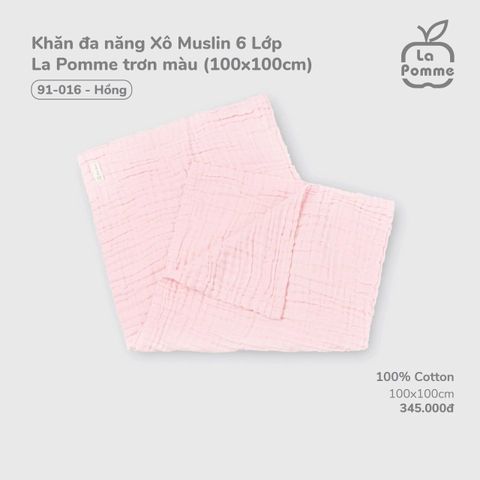  Khăn Đa Năng Xô Muslin 6 Lớp La Pomme Hoạ Tiết ( 100 x 100 ) 