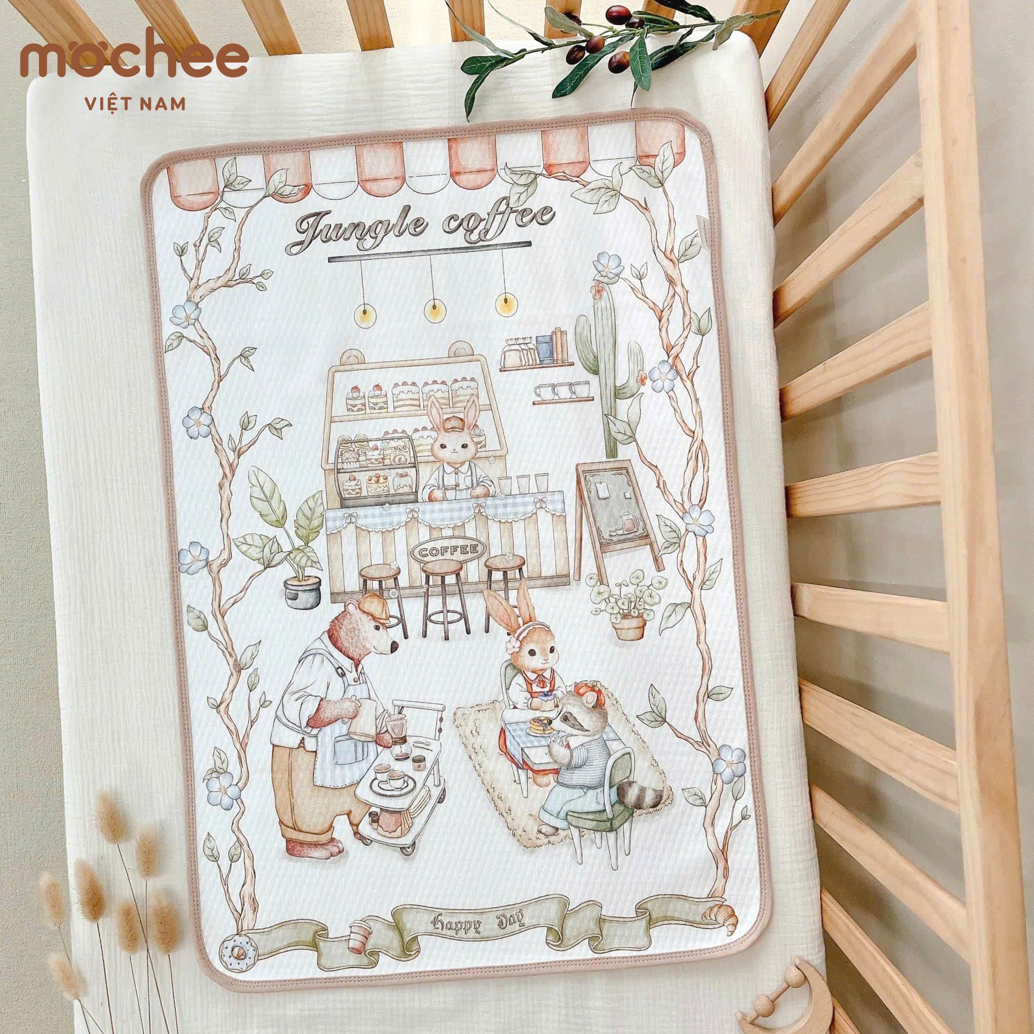  MOCHEE - Lót Thay Bỉm Cotton Hoạ Tiết Cổ Tích (50x70cm) 