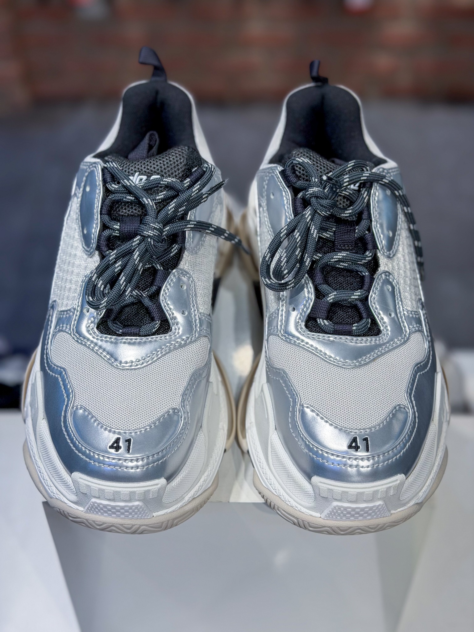 Balenciaga Triple S Black White Silver – Rex Sneaker