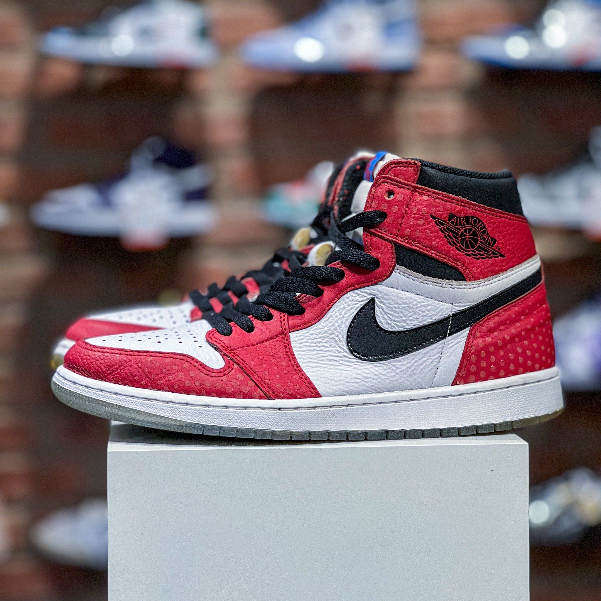 Marvel × Nike Air Jordan 1 High OG Spider-Man Origin Story [555088