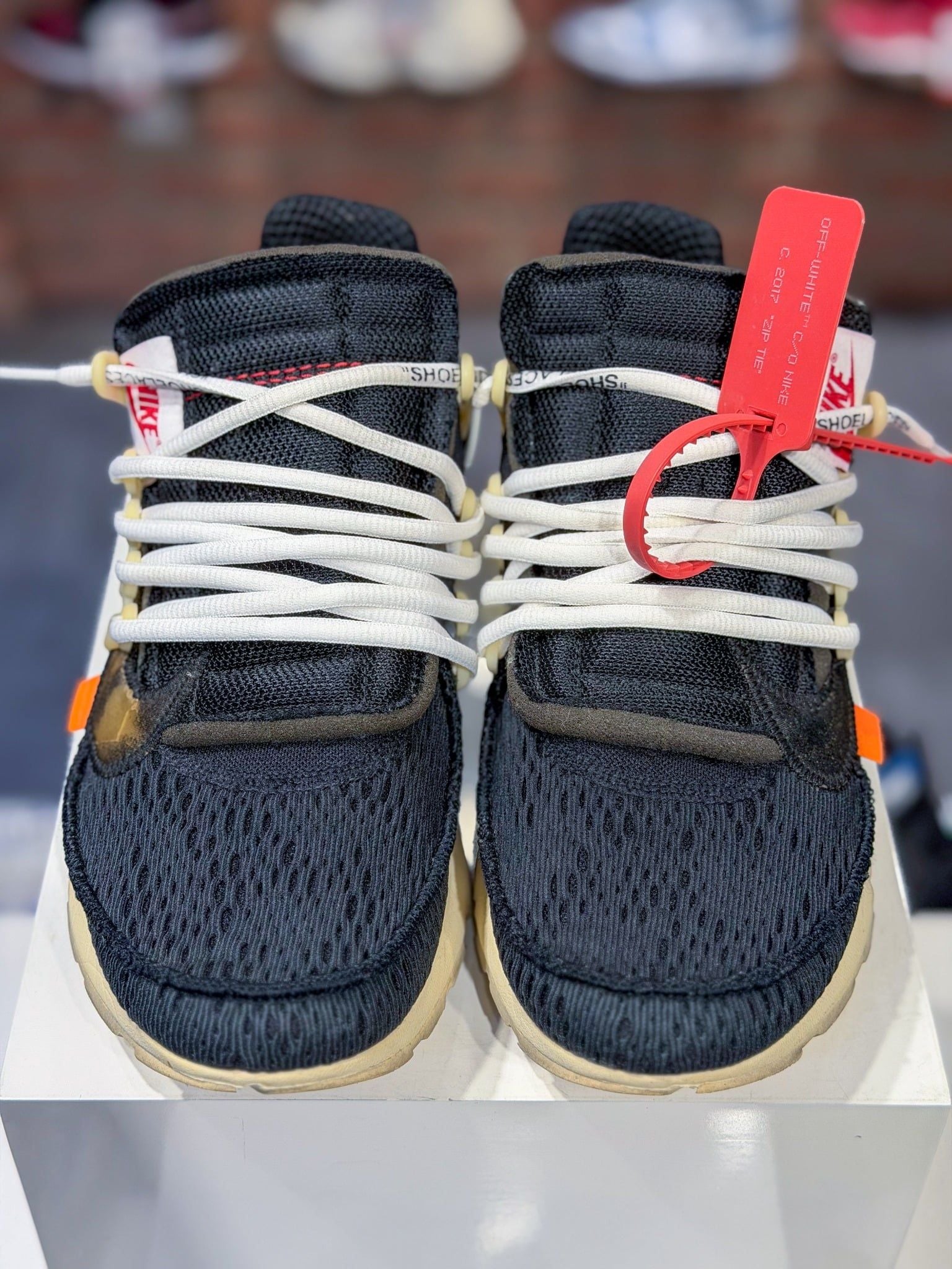 off white nike prestos black