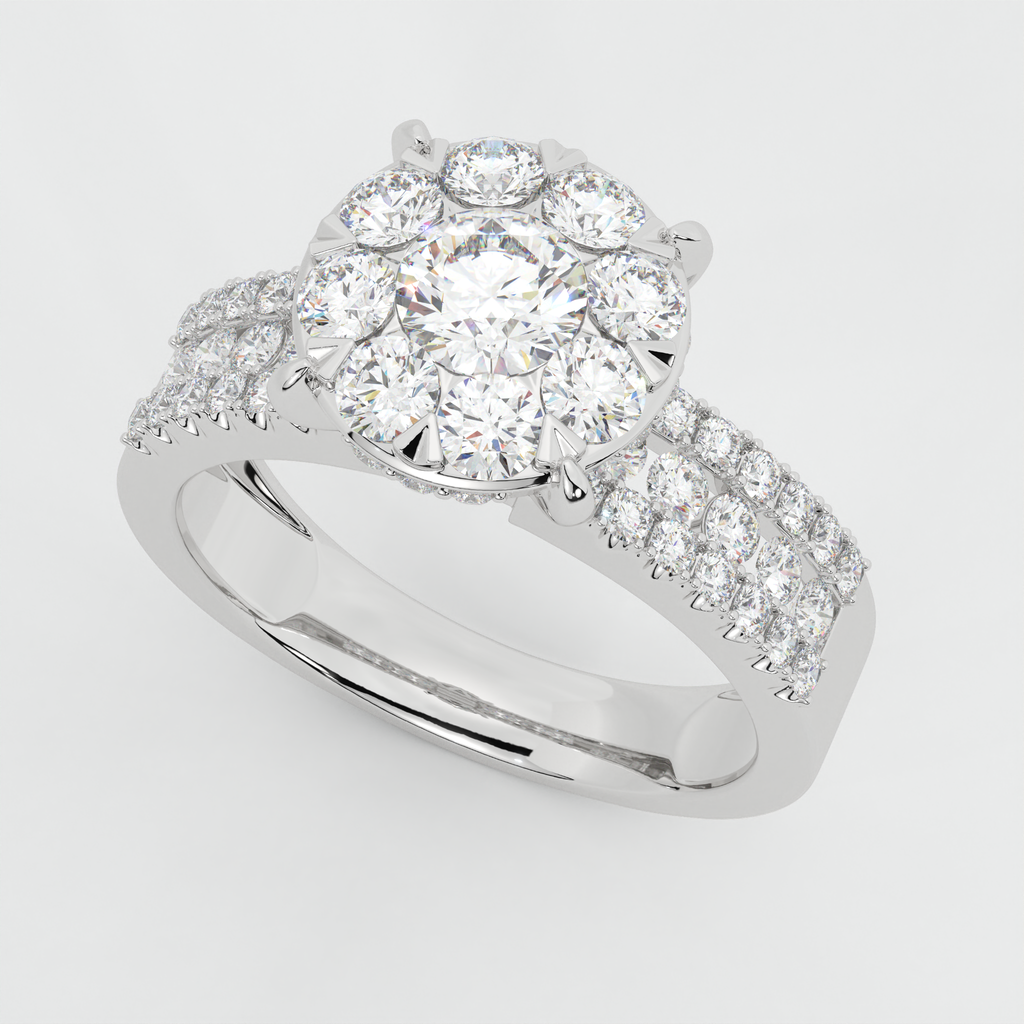 CLUSTER SOLITAIRE RING - NGP25137