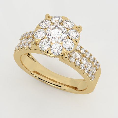 CLUSTER SOLITAIRE RING - NGP25137