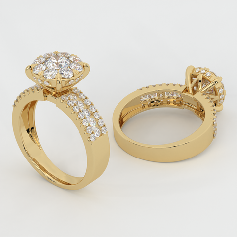 CLUSTER SOLITAIRE RING - NGP25137