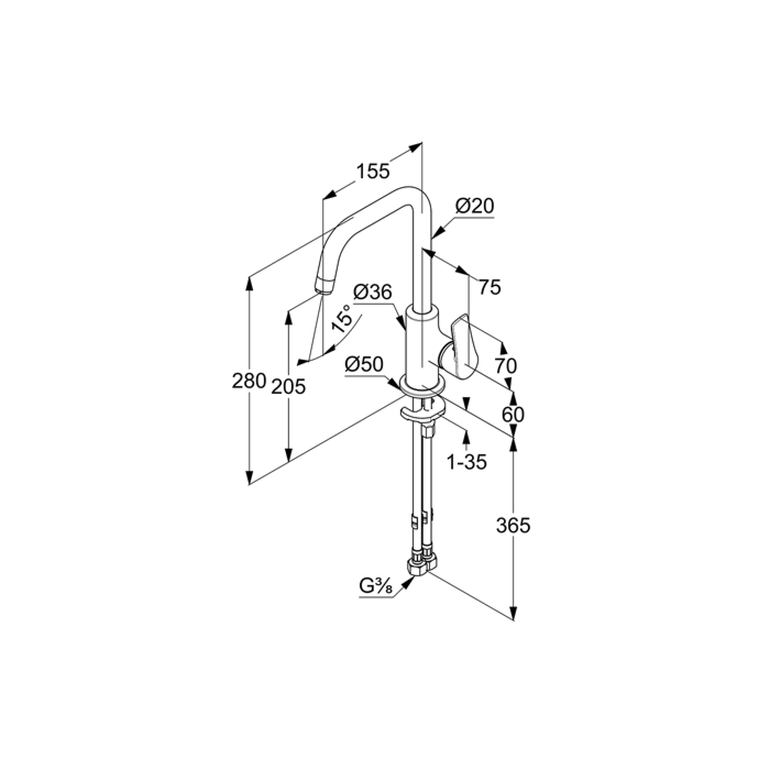 Vòi chậu nóng lạnh 340240575