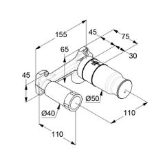 Vòi chậu âm tường nóng lạnh RAK13024.RG1 - 38243