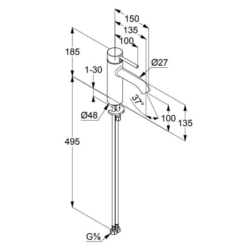 Vòi chậu nóng lạnh 382820576