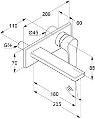 Vòi chậu âm tường nóng lạnh 482470565 - 38243