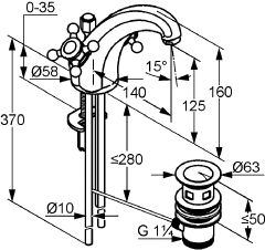 Vòi chậu nóng lạnh cổ điển 510100520