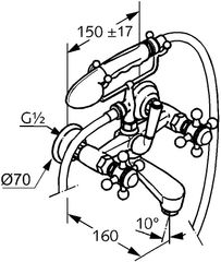 Bộ sen tắm nóng lạnh cổ điển 514410520