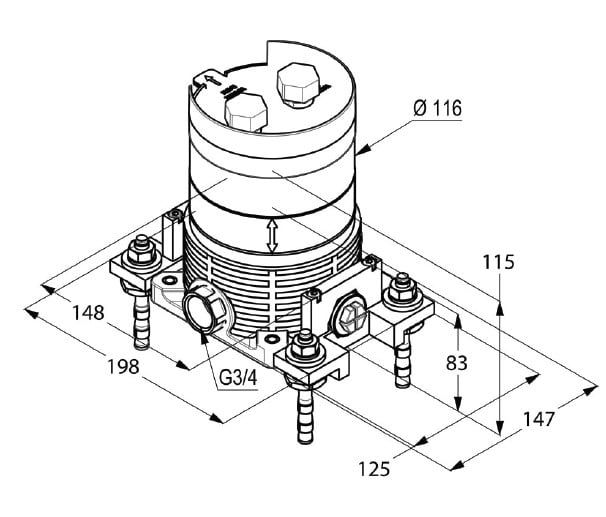 Vòi đặt sàn RAK13070.RG1 - 88088