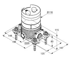 Vòi đặt sàn RAK13070.RG1 - 88088