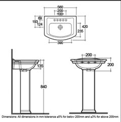 Chậu đặt sàn cổ điển WT02AWHA có lỗ thoát tràn