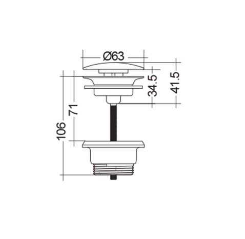 Đầu xả nhấn DUO000AWHA