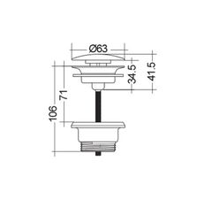 Đầu xả nhấn DUO000AWHA