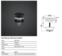 Đầu xả nhấn DUO000504A