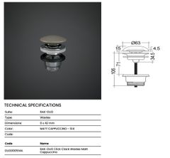 Đầu xả nhấn DUO000514A