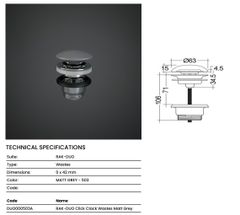 Đầu xả nhấn DUO000503A