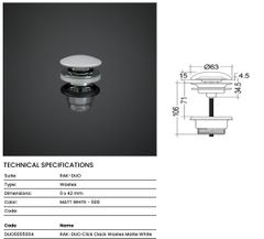Đầu xả nhấn DUO000500A