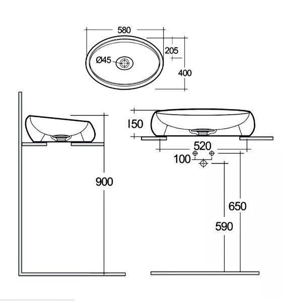 Chậu đặt bàn CLOCT6000504A