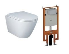 Bàn cầu treo tường RST23500A - nắp RSTSC3901500 - két nước NEOFS04RAK8C