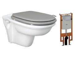 Bàn cầu treo tường cổ điển RAK-WASHINGTON WT20AWHA+NEOFS04RAK8C