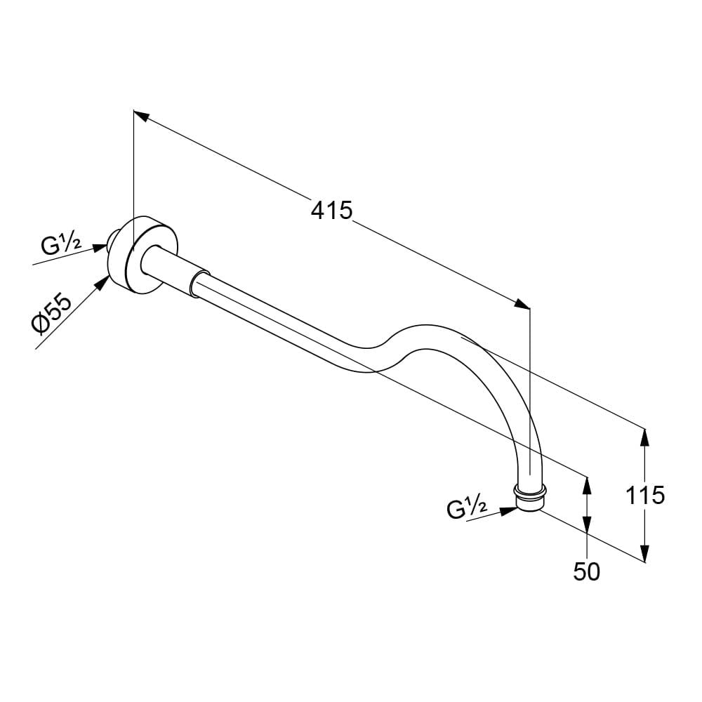 Thanh treo bát sen gắn tường 2751405