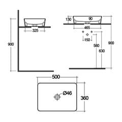 Chậu đặt bàn FEECT5000500A