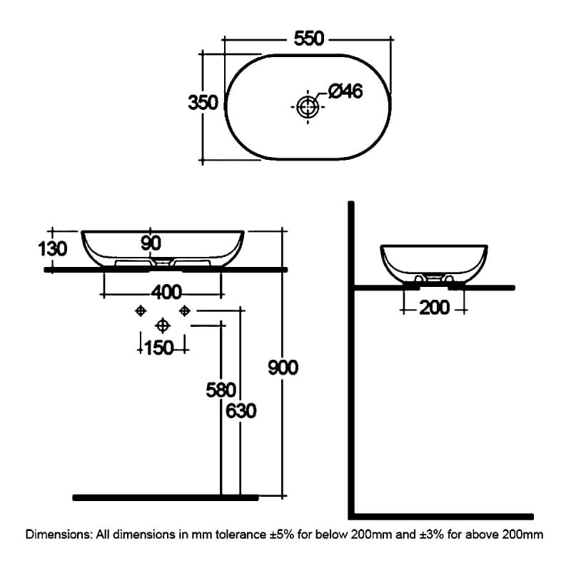 Chậu đặt bàn FEECT5500504A