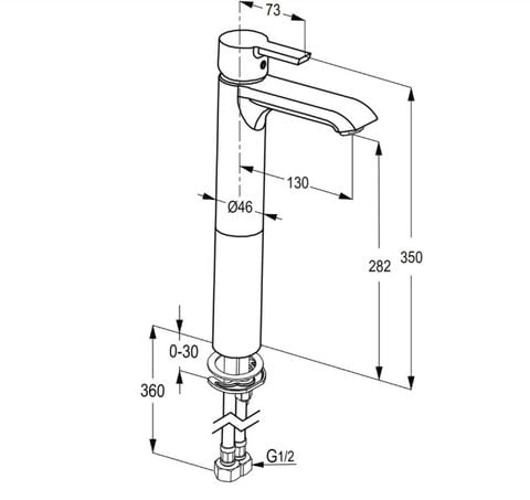 Vòi chậu nóng lạnh RAK13061.BK2
