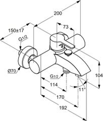 Củ sen tắm nóng lạnh RAK13102.BK2