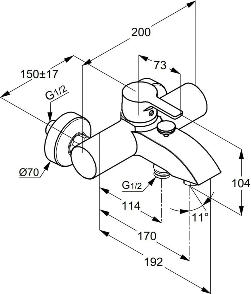 Củ sen tắm nóng lạnh RAK13102.GD1