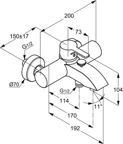Củ sen tắm nóng lạnh RAK13102.GD1