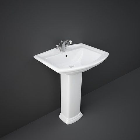 Chậu đặt sàn cổ điển RAK-WASHINGTON WT0102AWHA-WT0401AWHA có lỗ thoát tràn