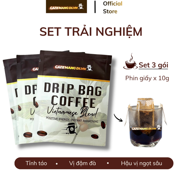  Set 3 Gói Cà Phê Phin Giấy (Drip Bag Coffee) - Vị cân bằng 