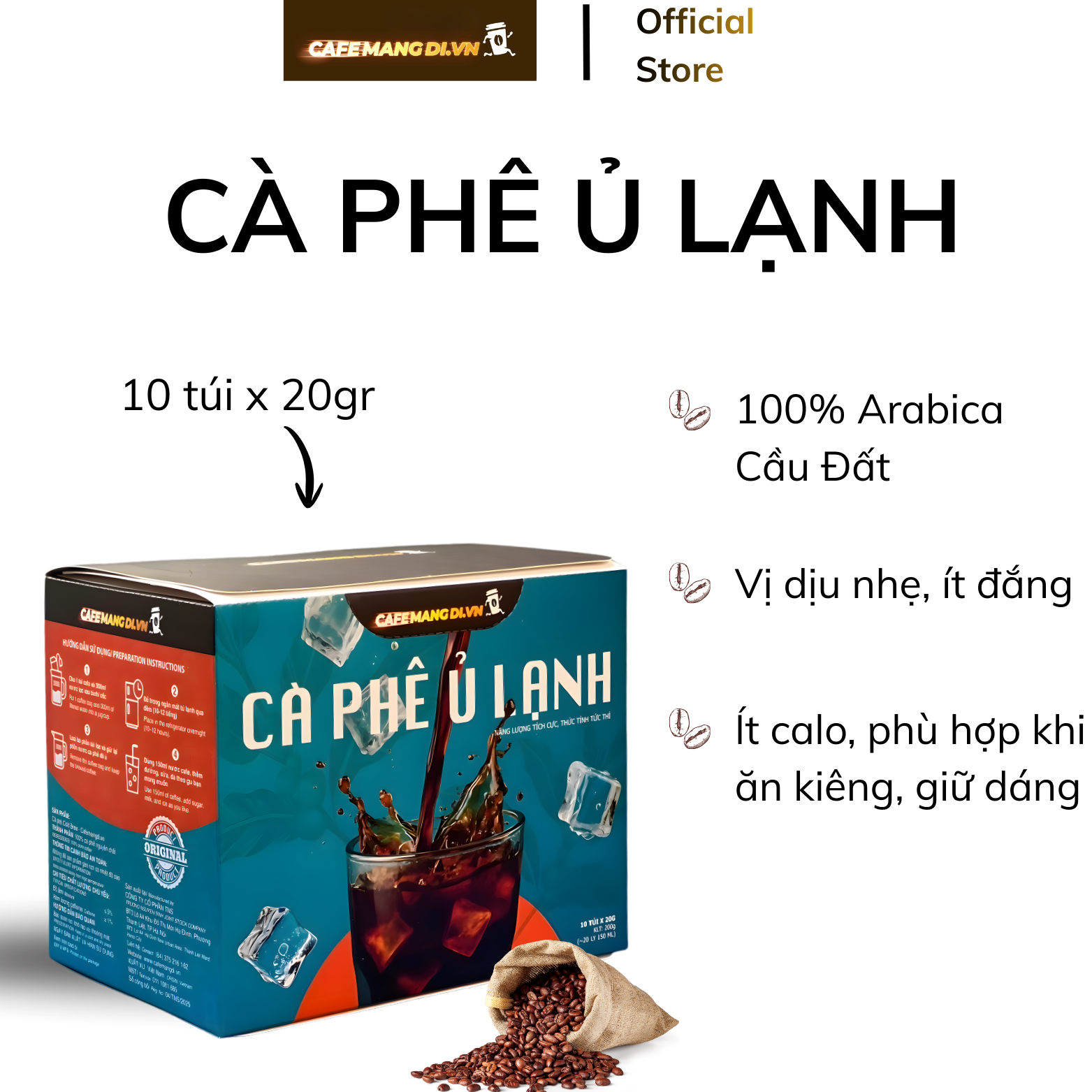  Cà Phê Cold Brew (Ủ Lạnh) – Túi Lọc Tiện Lợi | Cafemangdi.vn 