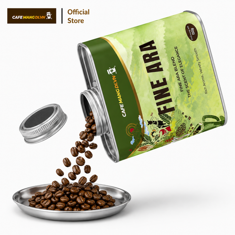 Cà Phê Fine Ara - Blend Ara Cao Cấp - 70% Robusta & 30% Arabica (Hộp Thiếc 150g) | CafeMangDi.vn